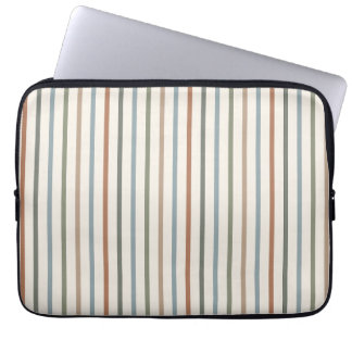 Capa Para Notebook Listras Verticais Boho Tom Terroso Padrão Minimali