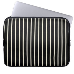 Capa Para Notebook Listras Verticais Pretas e Brancas Clássicas