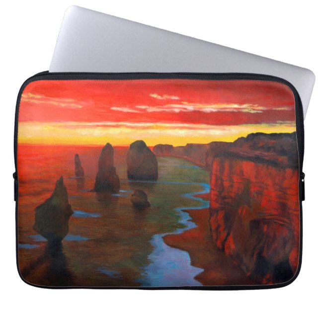 Capa Para Notebook Litoral rochoso no por do sol (Frente)
