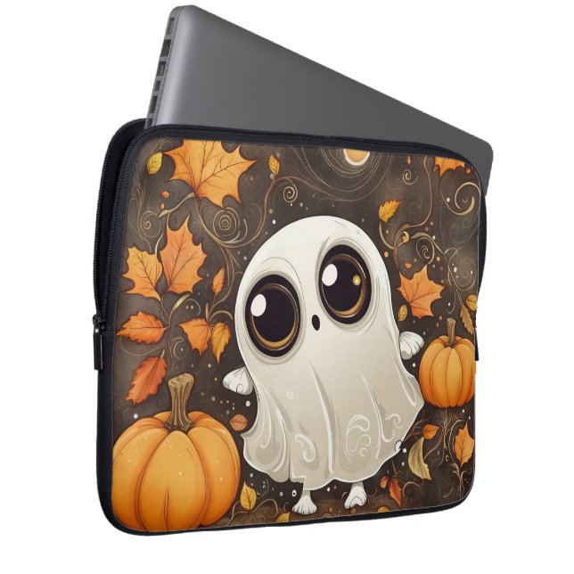 Capa Para Notebook Little Halloween Ghost (Frente Esquerda)