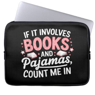 Capa Para Notebook Livro & Pijamas Livro Humorístico Amante da Leitur