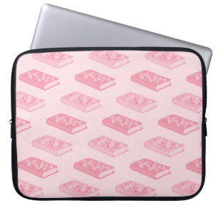 Capa Para Notebook Livros Florais Rosa