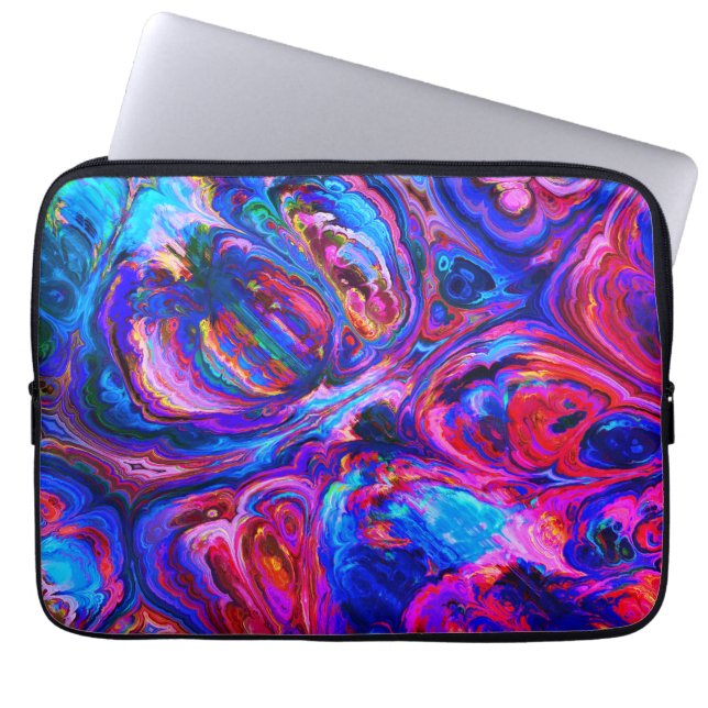 Capa Para Notebook Lixeira Moderna de Matizes Roxos (Frente)