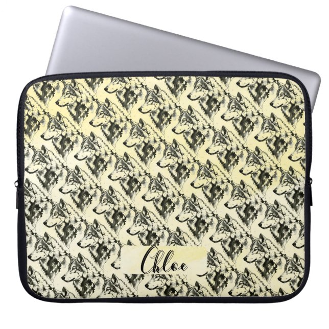 Capa Para Notebook Lobo (Frente)