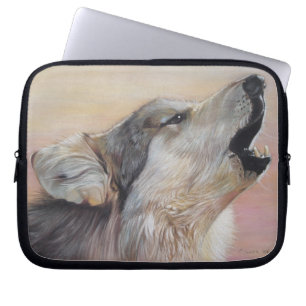Capa Para Notebook lobo-guará-cinza contra a fauna selvagem do céu en