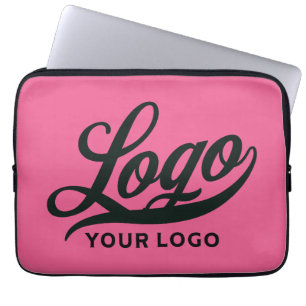 Capa Para Notebook Logotipo comercial em rosa quente, personalizado p