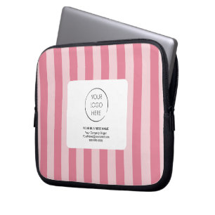 Capa Para Notebook Logotipo da Marca Faixa Rosa Promocional Empresari