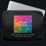 Capa Para Notebook Logotipo de empresa personalizado de Modelo simple<br><div class="desc">Carregamento Personalizado Logotipo Comercial Moderno Preto e Branco Eletrônicos Elegantes Elegantes Modernos Bag / Tablet & Laptop Capas / Bolsa de laptop Neoprene 13 polegadas.</div>
