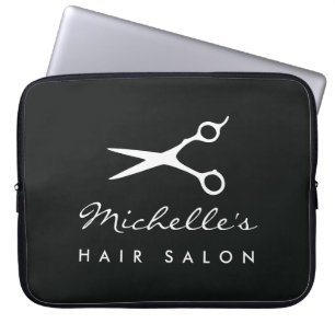 Capa Para Notebook logotipo de salão de cabeleireiro e barbearia mode