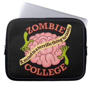 Capa Para Notebook Logotipo engraçado da faculdade Zombie