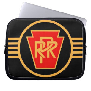 Capa Para Notebook Logotipo, preto & ouro da estrada de ferro de
