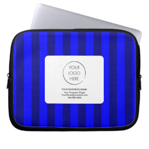 Capa Para Notebook Logotipo Promocional Marca Faixa Azul