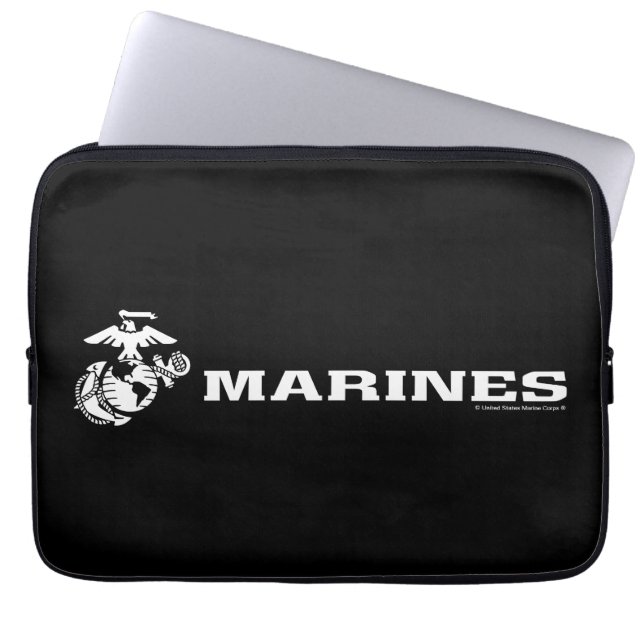 Capa Para Notebook Logotipo USMC - Branco (Frente)