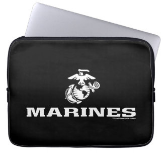 Capa Para Notebook Logotipo USMC empilhado - Branco