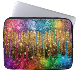 Capa Para Notebook Looks Like Glitter on a Customized Electronics Bag