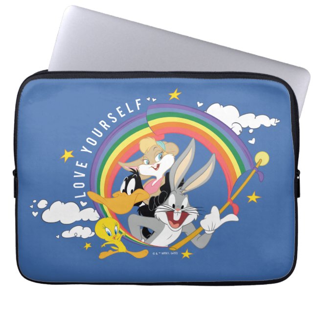 Capa Para Notebook LOONEY TUNES™ - Ame seu Crachá de Orgulho (Frente)