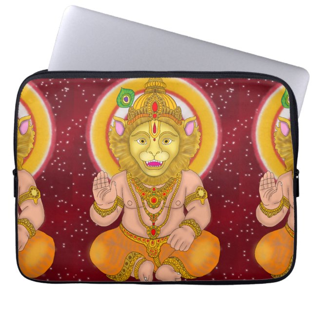 Capa Para Notebook Lord Narsimha Laptop Cover (Frente)