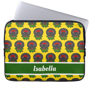 Capa Para Notebook Lory de listras amarelas
