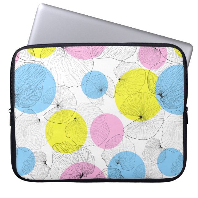 Capa Para Notebook Lotus deixa desenhar com manchas coloridas (Frente)
