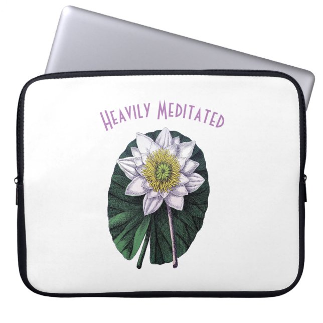 Capa Para Notebook Lótus Engraçado Profundamente Meditado (Frente)