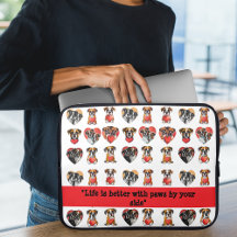 Love Boxer Dog Romantic Watercolor Eletrônicos Bag
