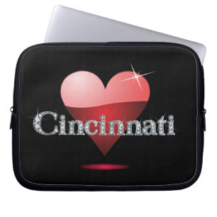 Capa Para Notebook Love Cincinnati "Diamond Bling" Eletrônicos Bag
