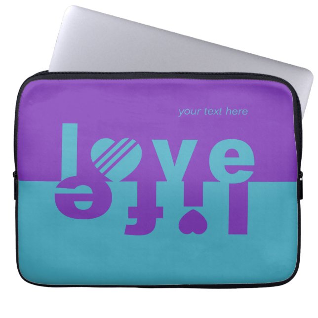 Capa Para Notebook LOVE LIFE laptop sleeves (Frente)