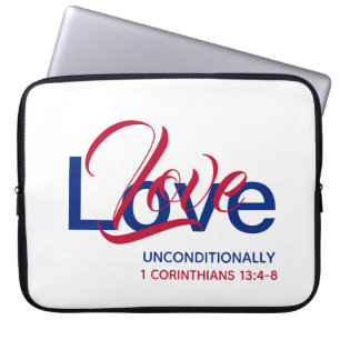 Capa Para Notebook LOVE UNCONDITIONALLY Agape Christian White