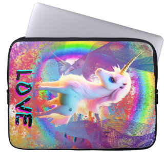 Capa Para Notebook Love Unicorn Rainbow