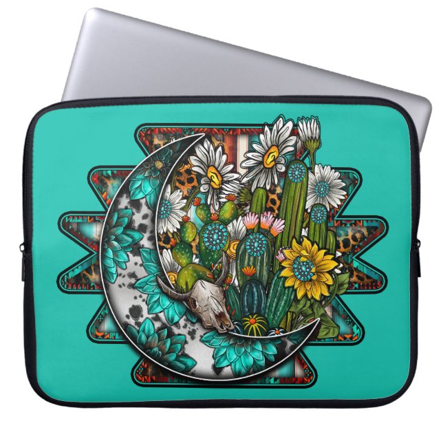 Capa Para Notebook Lua Azteca Abstrata   (Frente)