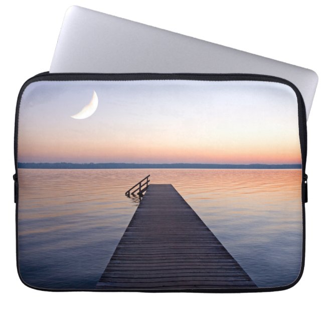 Capa Para Notebook Lua Sobre A Ponte De Buscharner | Lago Starnberg (Frente)