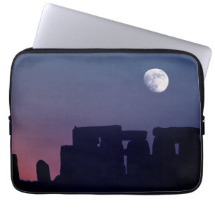 Capa Para Notebook Lua Sobre Stonehenge Wiltshire, Inglaterra