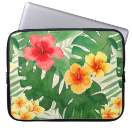 Capa Para Notebook Luana Watercolor Tropical Molho Floral