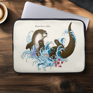 Capa Para Notebook Lúdica Baleia Azul Otária Caprichosa Salpico Fofa