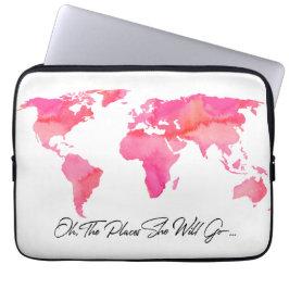 Capa Para Notebook Lugares Que Ela Vai Citar O Mapa Mundial De Aquare