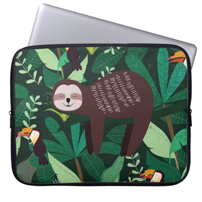 Capa Para Notebook Luminosidade cúbica em padrão de ilustração tropic (Frente)
