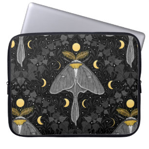 Capa Para Notebook Luna-mariposa, fases luas e cor damasco de marijua