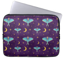 Luna Moth Celestial Moons & Stars Roxo