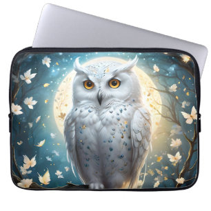 Capa Para Notebook Lunar Vigil: A Coruja Branca de Neve
