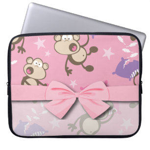 Capa Para Notebook lutadores de travesseiros macacos de desenho anima