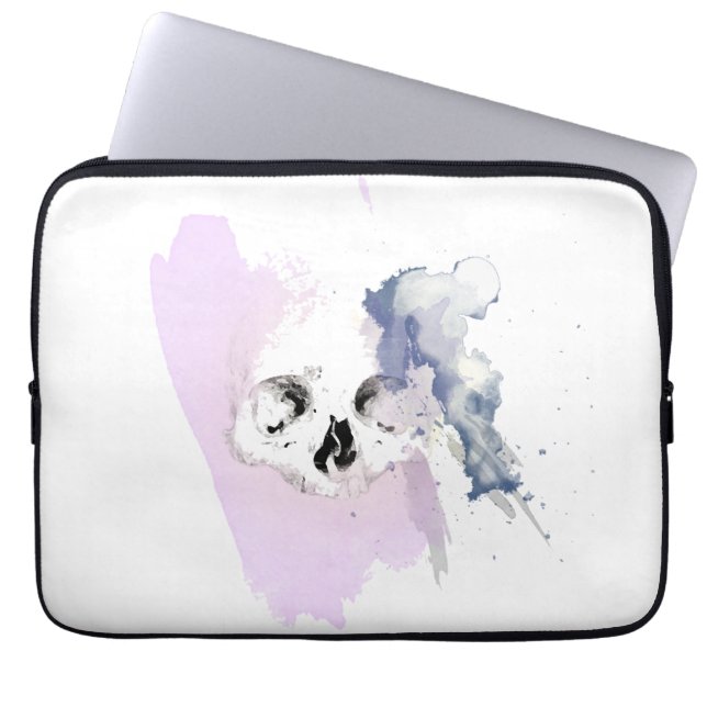 Capa Para Notebook Luva do crânio da aguarela (Frente)