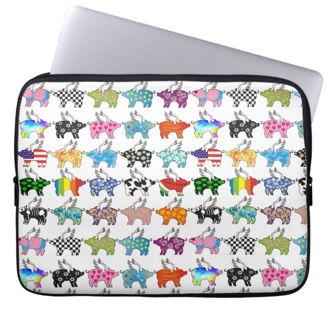 Capa Para Notebook luva do porco do vôo (Frente)