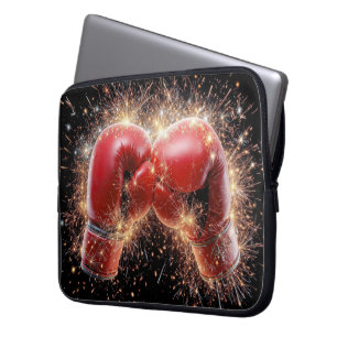 Capa Para Notebook Luvas Red Boxing USA Em Fogos De Artifício