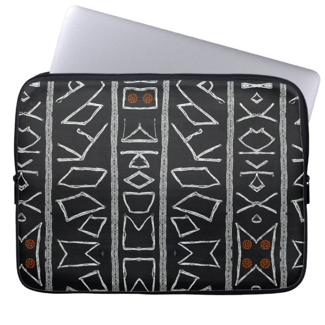 Capa Para Notebook Luxo Sofisticado African Caribbean Mudcloth (Frente)