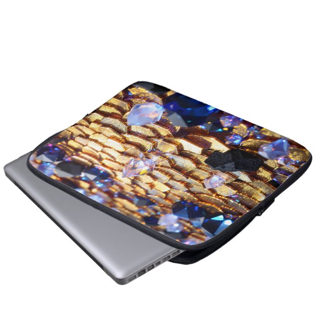Capa Para Notebook Luxury Fantasy Gemstone Abstrato (Frente Inferior)