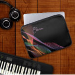 Capa Para Notebook Luz branca e elegante<br><div class="desc">Bolsa de laptop branca elegante e colorida ondulada. Perfeito para presente.</div>