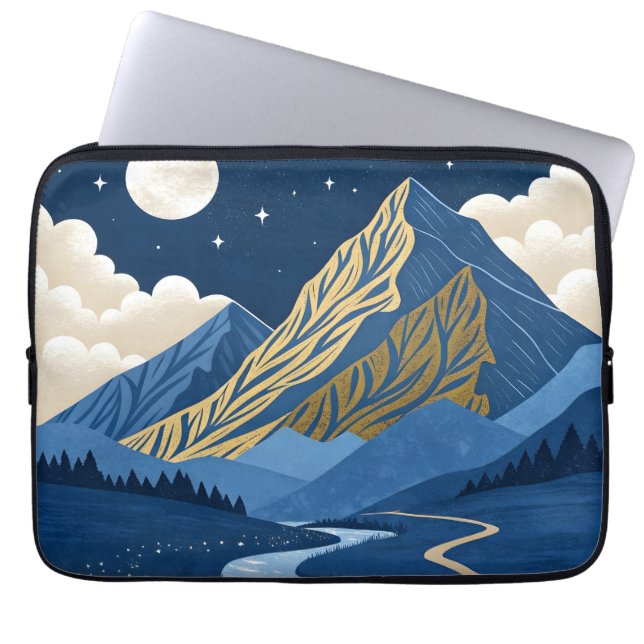 Capa Para Notebook Luz da Lua na Montanha (Frente)