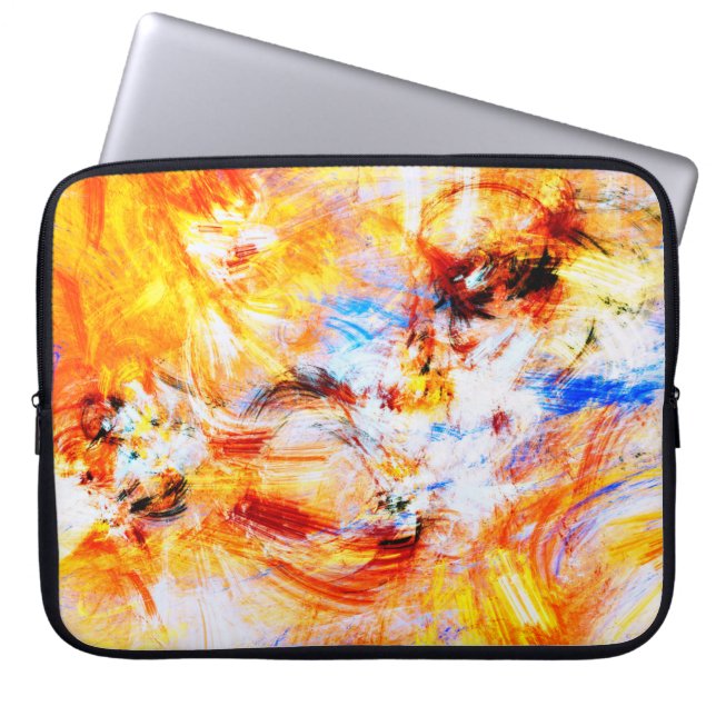 Capa Para Notebook Luz do sol. Arte brilhante de multicores abstrato  (Frente)