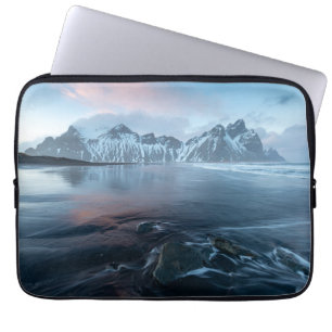 Capa Para Notebook Luz surpreendente em Islândia Stokksnes,