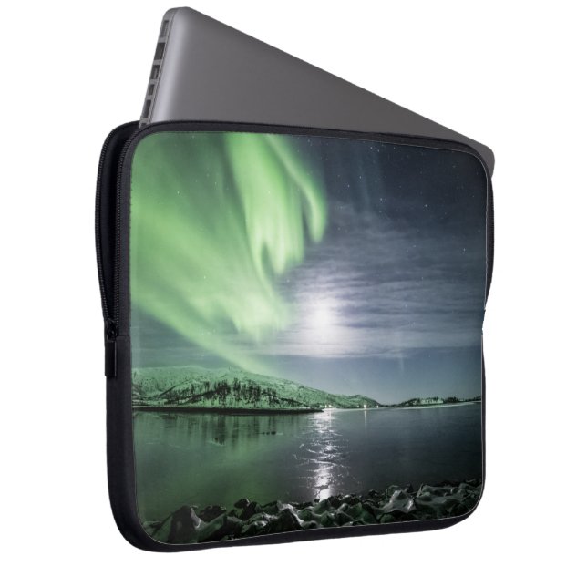 Capa Para Notebook Luzes do norte ao norte da Noruega (Frente Esquerda)